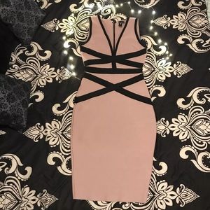 Body Fitted Dusty Rose Dress